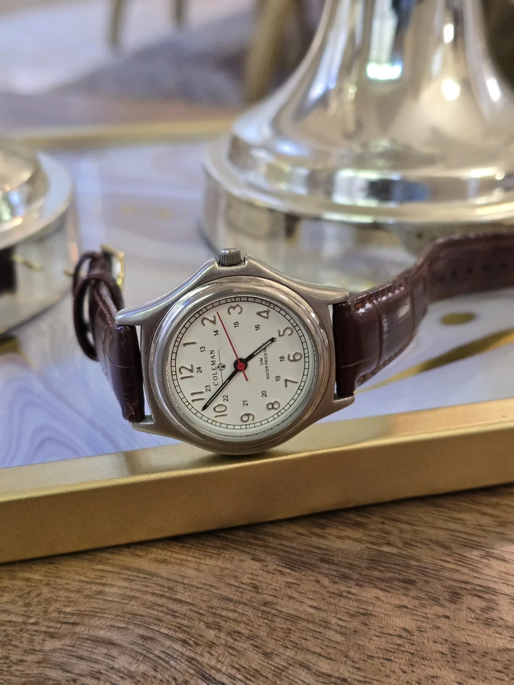 Coleman Brown Leather Strap Men's Watch - Brown